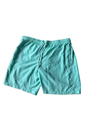 Amazon Basic Men's Mint Swim Trunks with Drawstring Waist